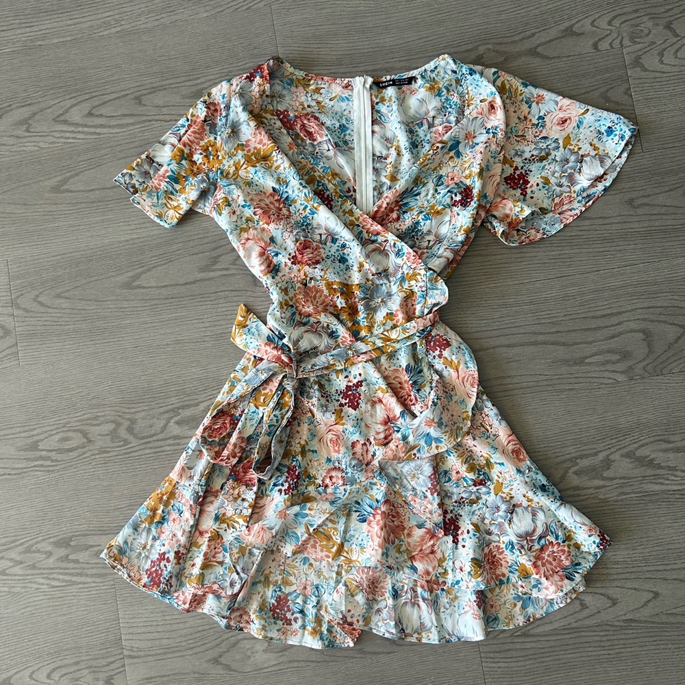 Floral Short Sleeve Summer Dress